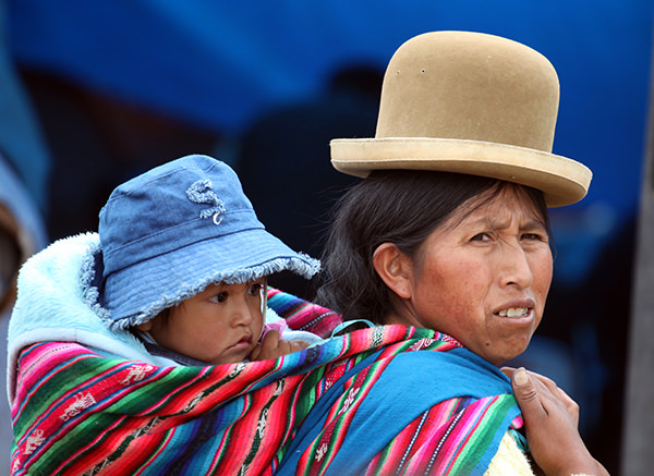 Bolivian woman and her baby.